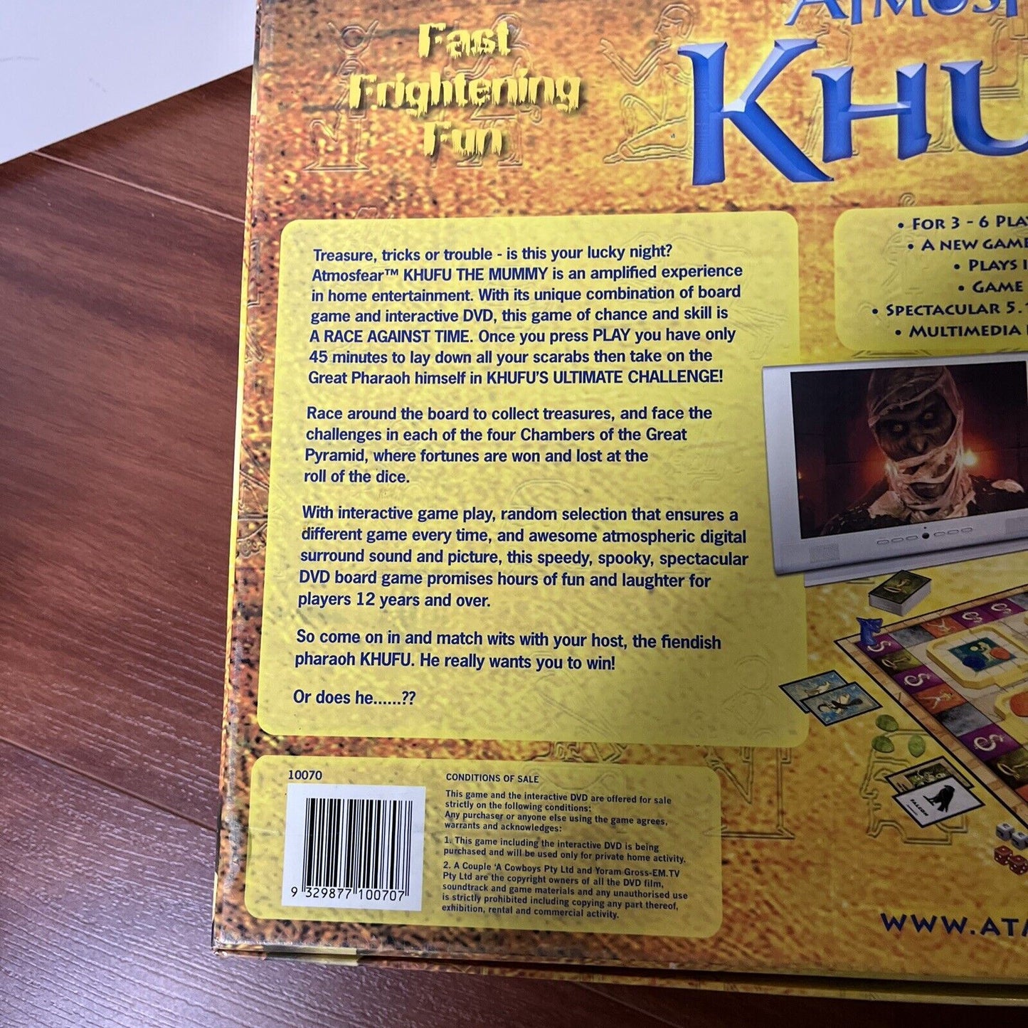 Atmosfear Khufu The Mummy DVD Board Game