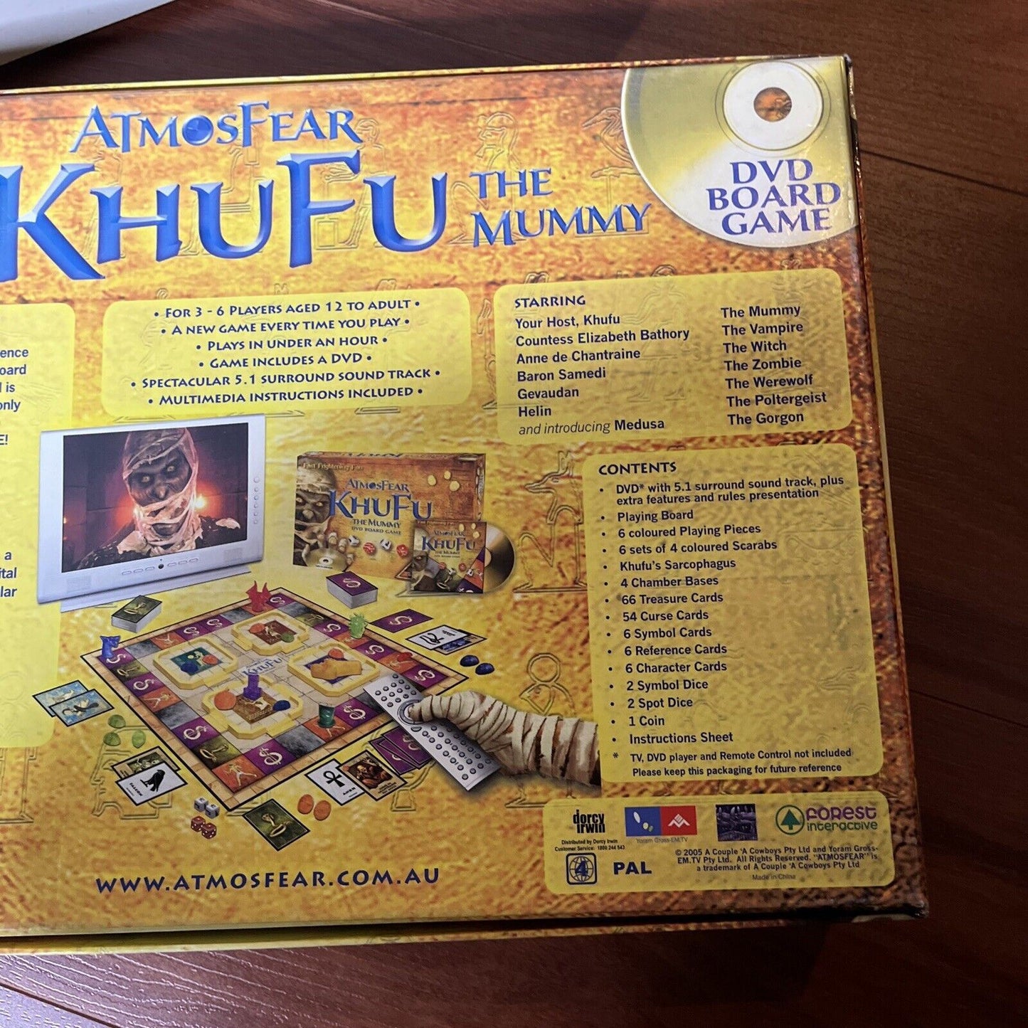 Atmosfear Khufu The Mummy DVD Board Game