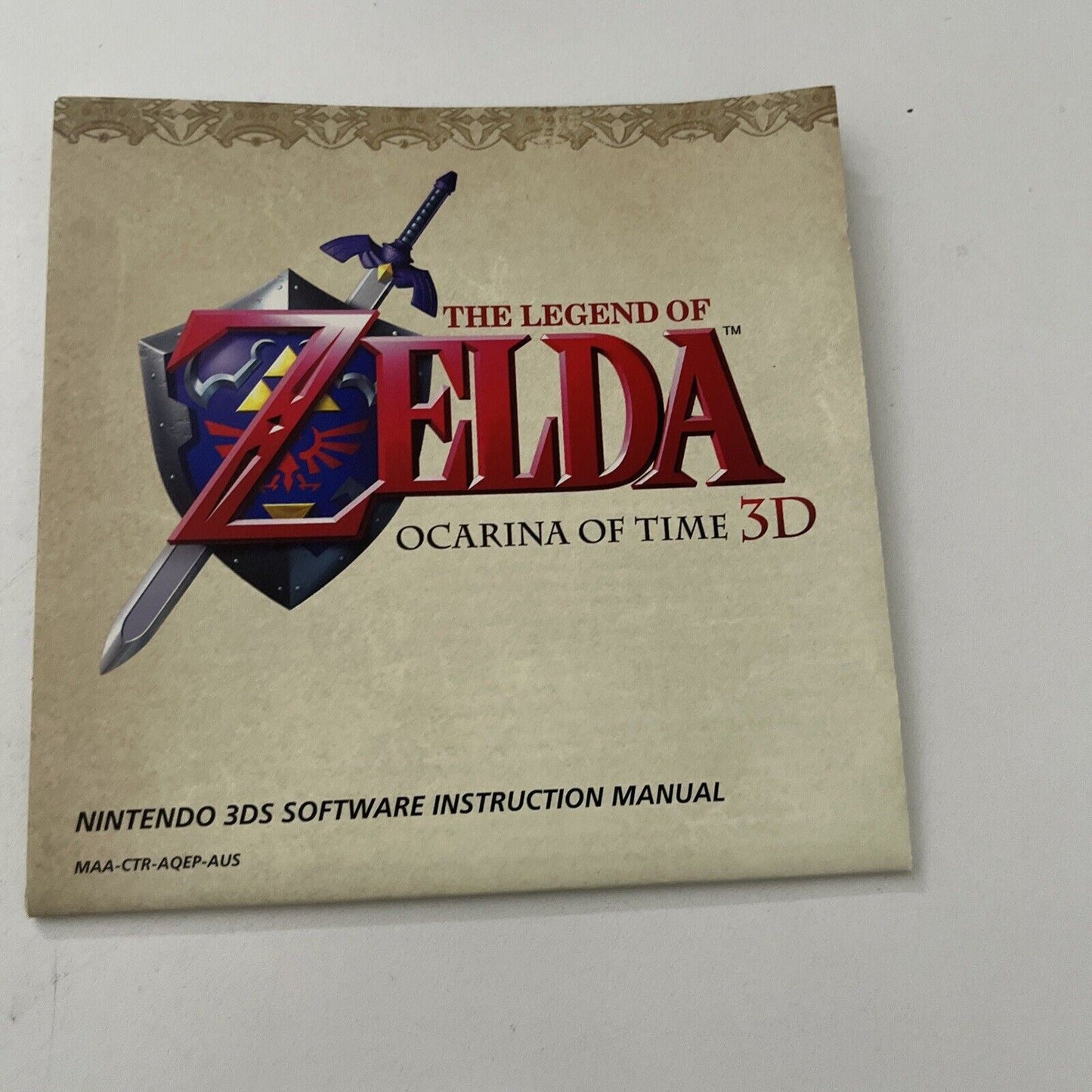 The Legend of Zelda: Ocarina of Time 3D (Nintendo 3DS, 2011) with Manual