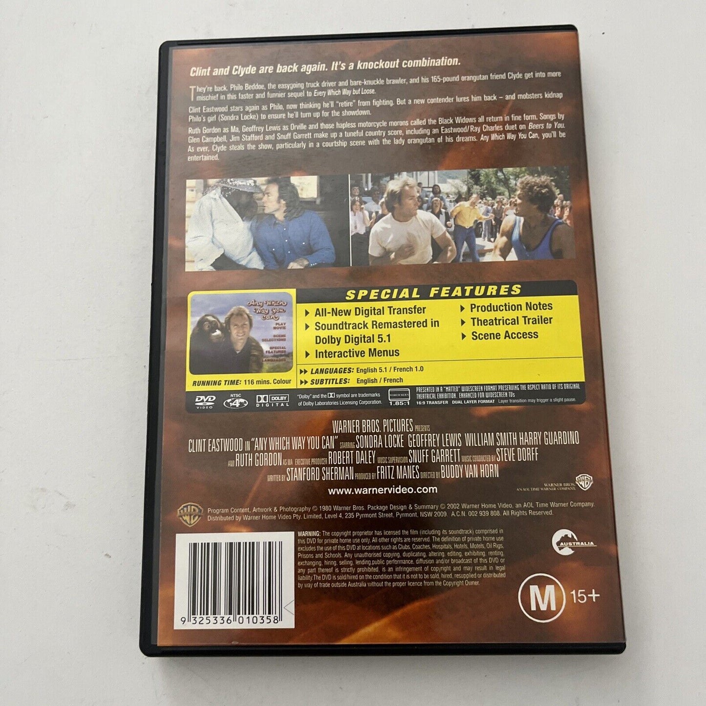 Any Which Way You Can (DVD, 1980) Clint Eastwood, Sondra Locke, NEW Region 4