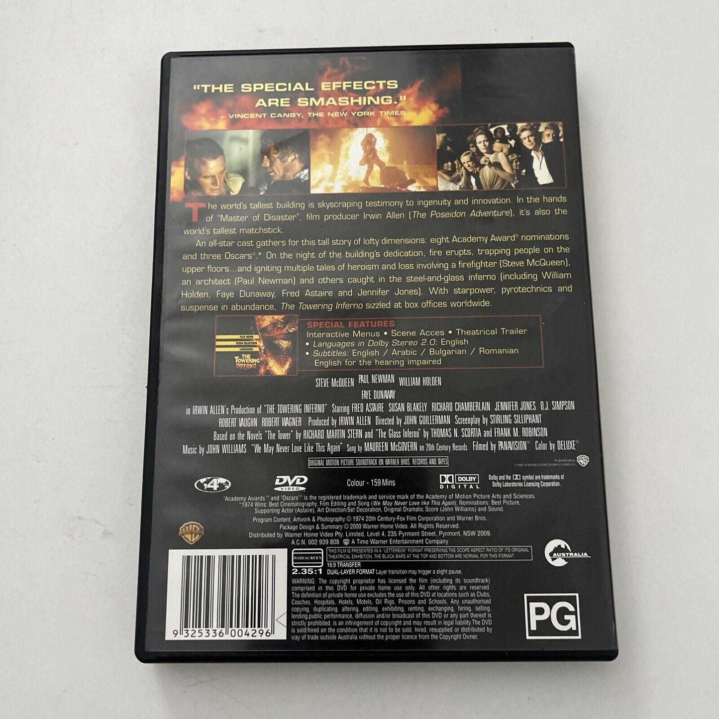 The Towering Inferno (DVD, 1974) Steve McQueen, Paul Newman NEW Region 4