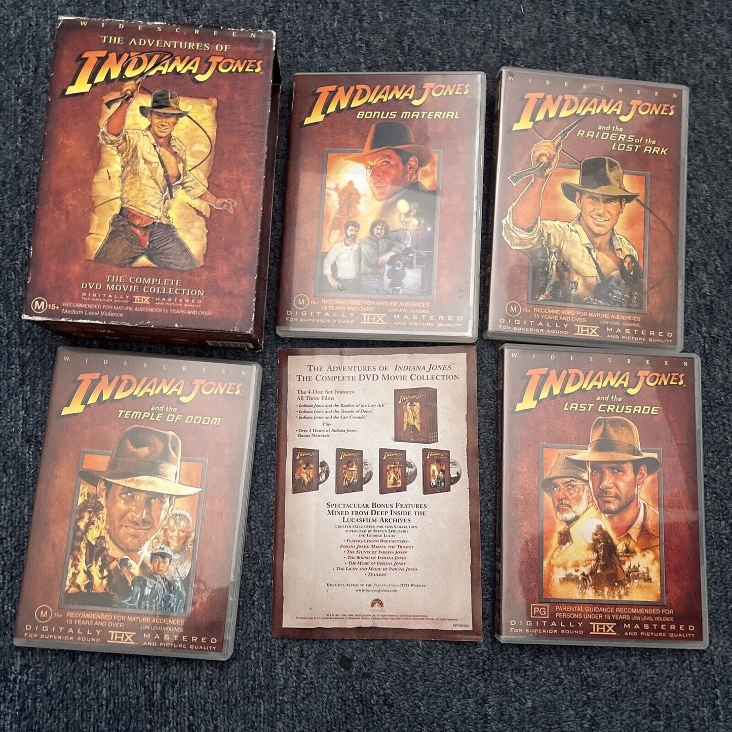 Indiana Jones: Complete DVD Movie Collection (DVD, 1989, 4-Disc) Region 4