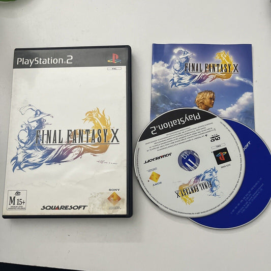 FINAL FANTASY X + Bonus DVD PS2 PlayStation 2  With Manual PAL