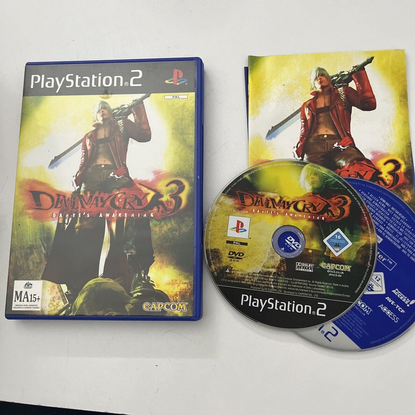 Devil May Cry 3 Playstation 2 PS2 With Manual PAL