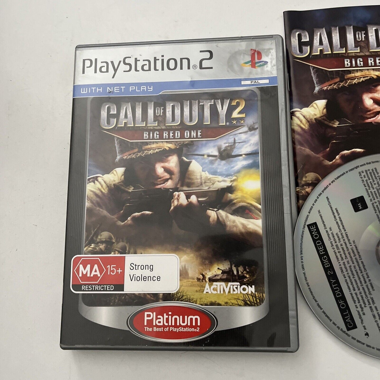 Call of Duty 2 II Big Red One PS2 PlayStation 2 Game With Manual PAL