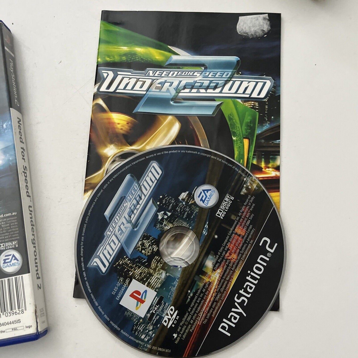 Need For Speed Underground 2 Sony PS2 Playstation 2 EA Games  With Manual PAL