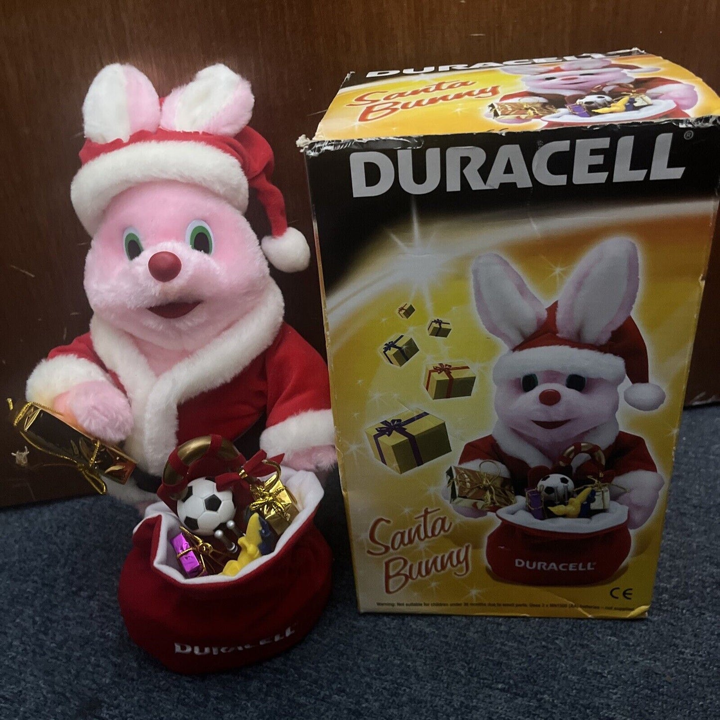 Duracell Santa Bunny Figure 13"