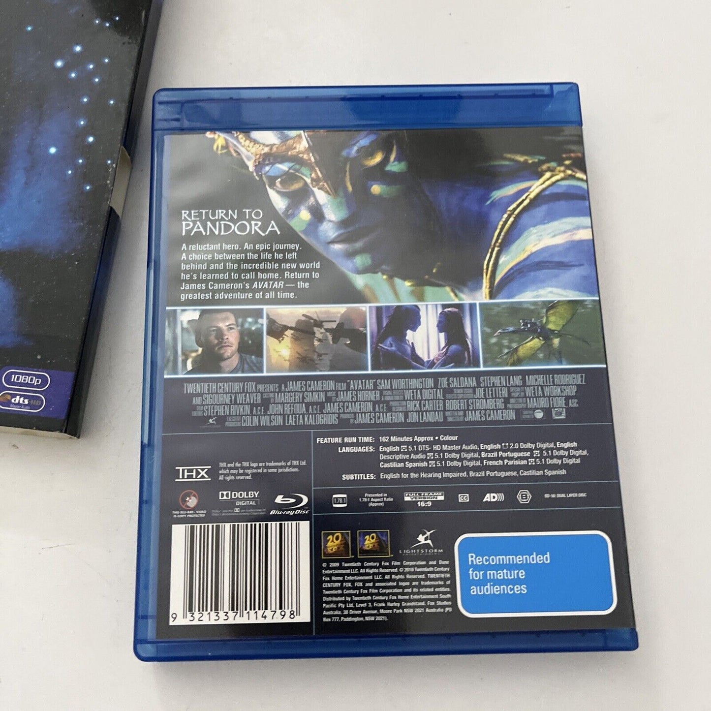 Avatar (Blu-ray, 2009) Sam Worthington, Zoe Saldana, Sigourney Weaver, Region B