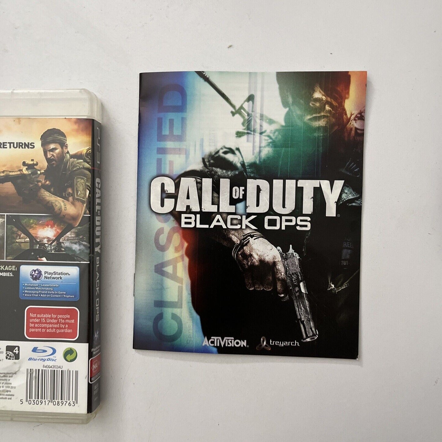 Call Of Duty Black: Ops (Sony PlayStation 3, 2010) With Manual