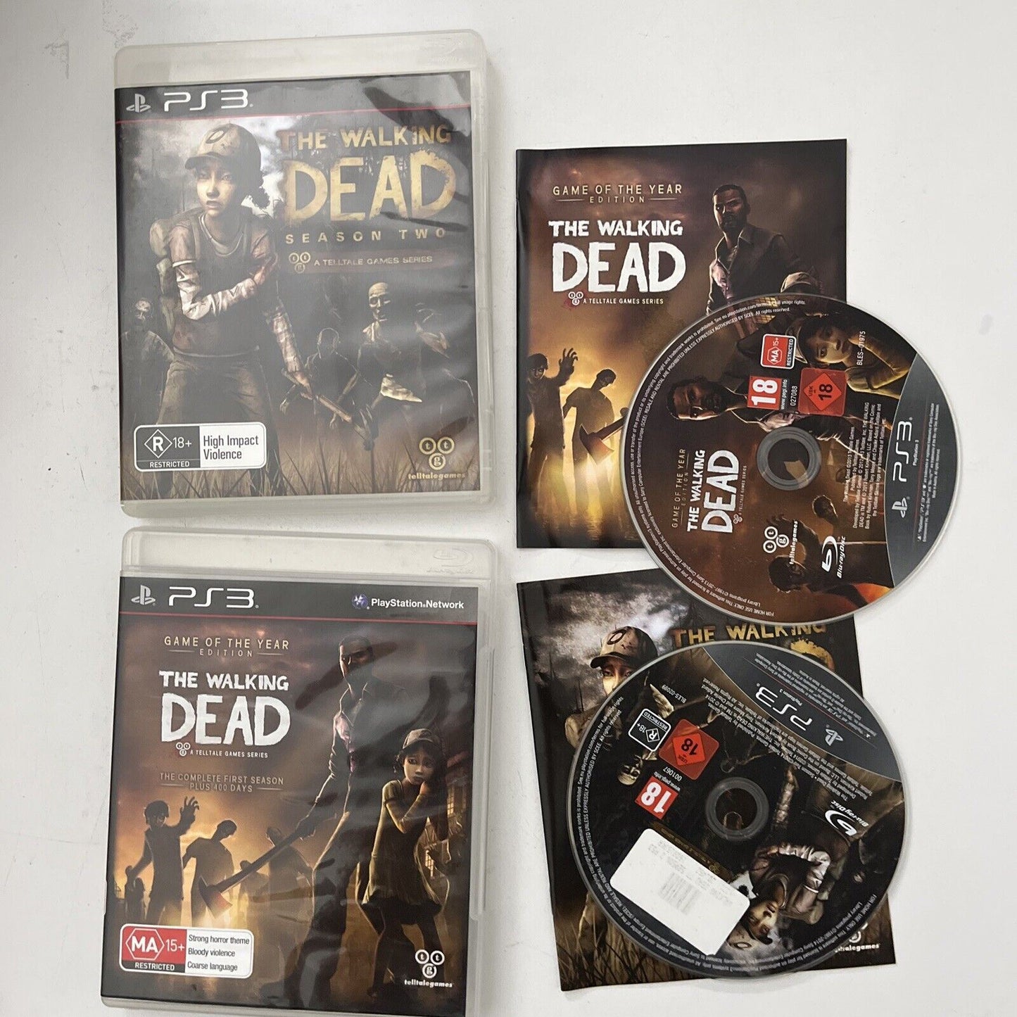 The Walking Dead First Season & Second Season Playstation 3 PS3 with manual