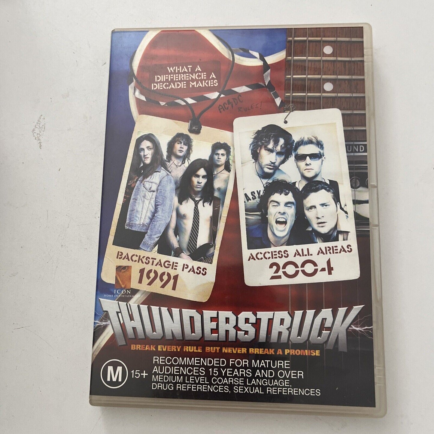 Thunderstruck (DVD, 2004) Damon Gameau, Stephen Curry, Ryan Johnson Region 4