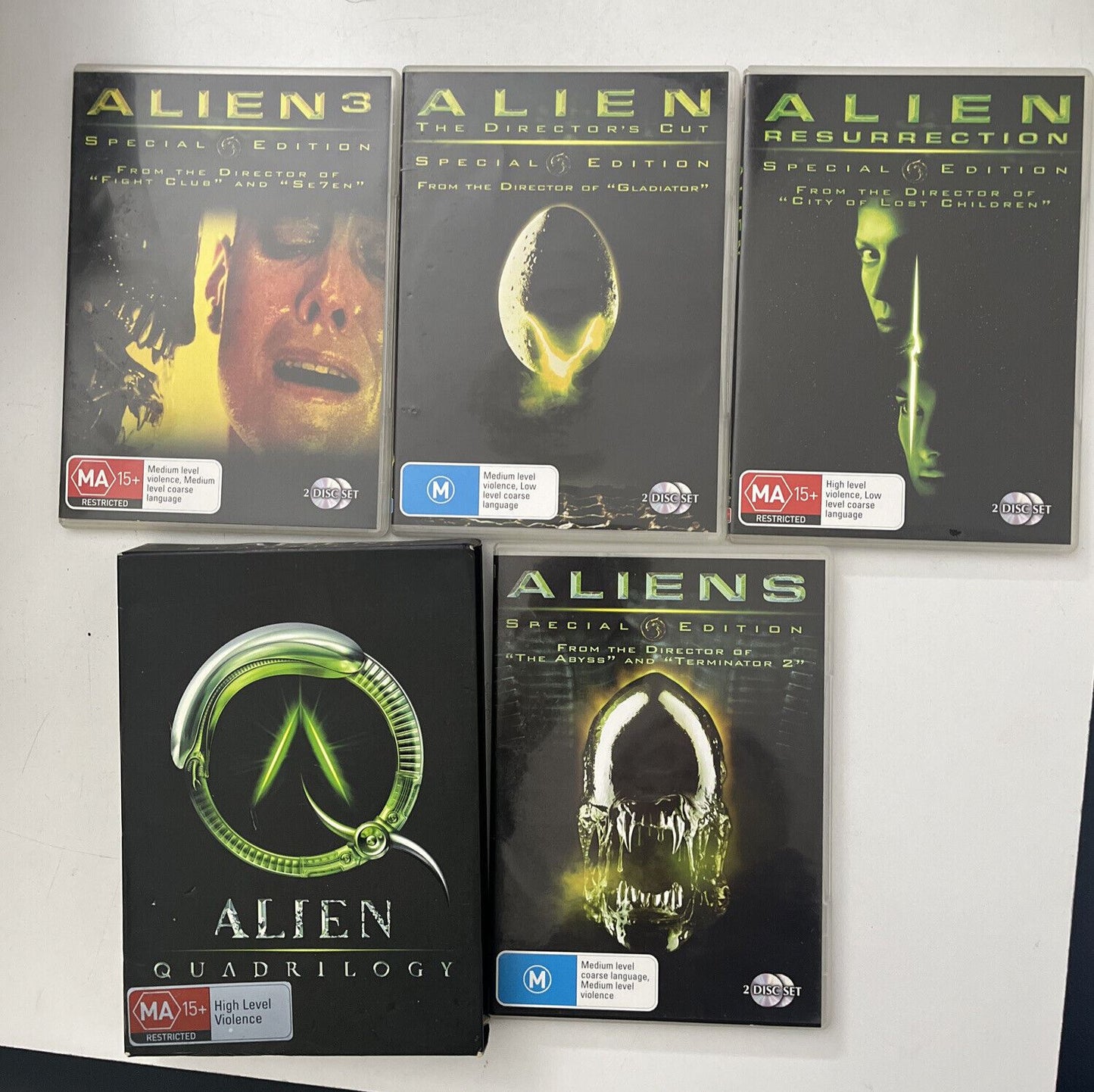 Alien Quadrilogy: Alien, Aliens, Alien 3, Alien 4 (DVD, 2008, 8-Disc) Region 4