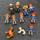 11x Lego Duplo Figure Construction Workers, Boy, Dog, Goat, Train Conductor