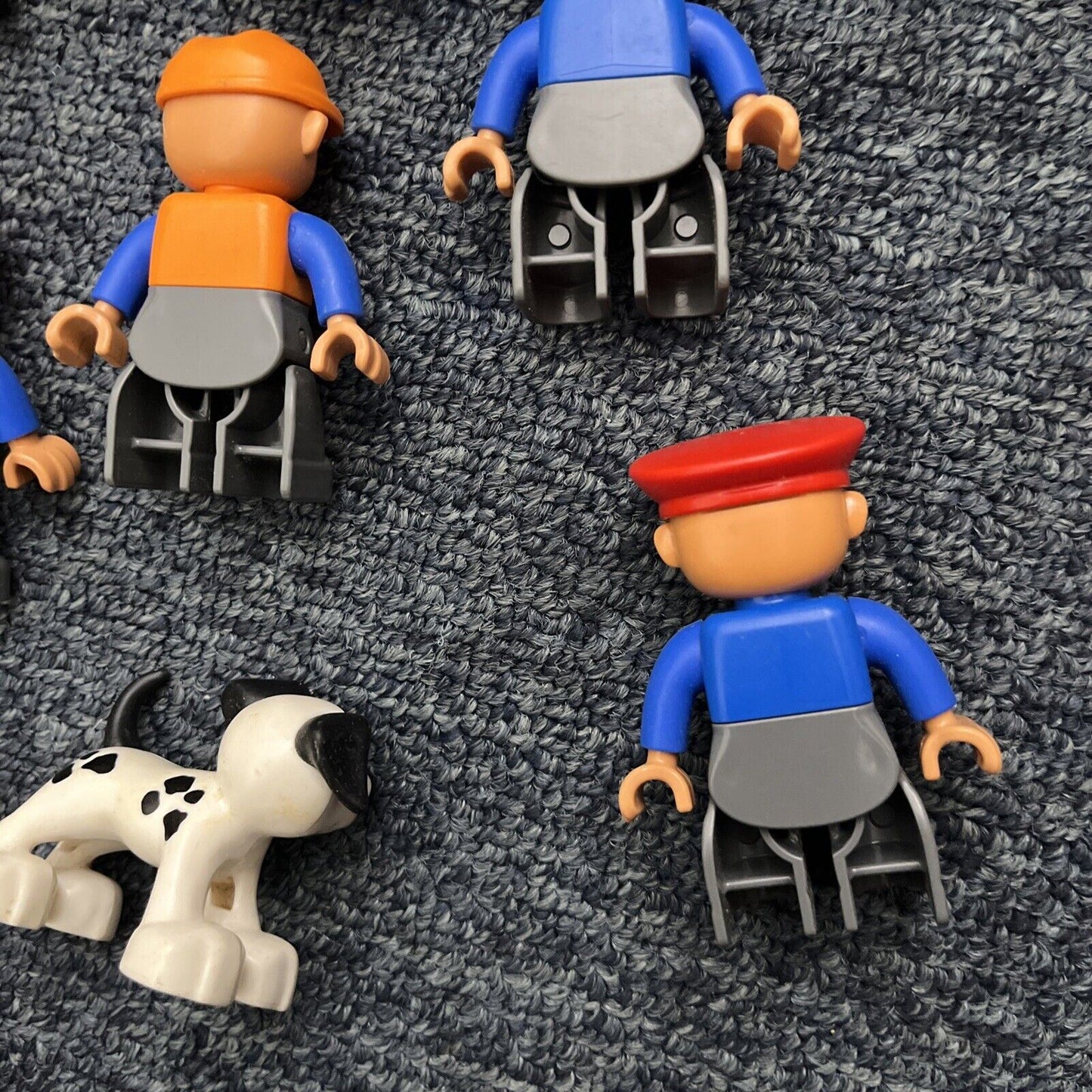 11x Lego Duplo Figure Construction Workers, Boy, Dog, Goat, Train Conductor