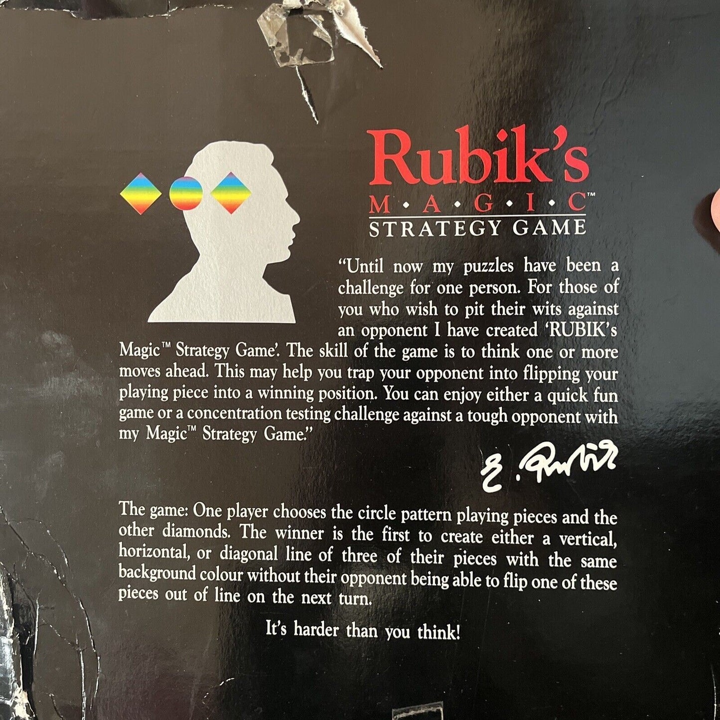 Rubik's Magic Strategy Game 1987 Easy to Learn - A Challenge to Win