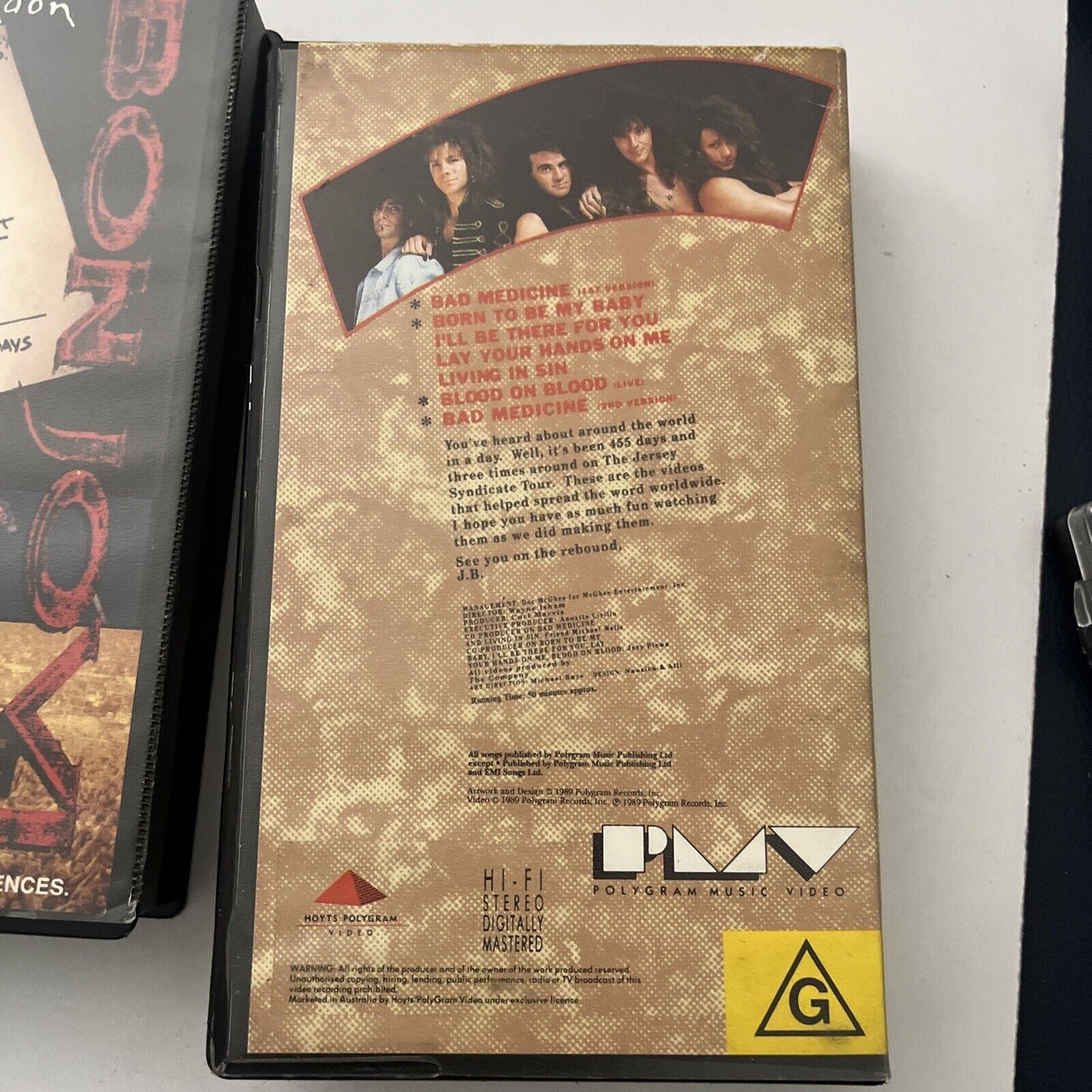 Bon Jovi - Live From London / New Jersey The Videos (VHS, 1995) PAL