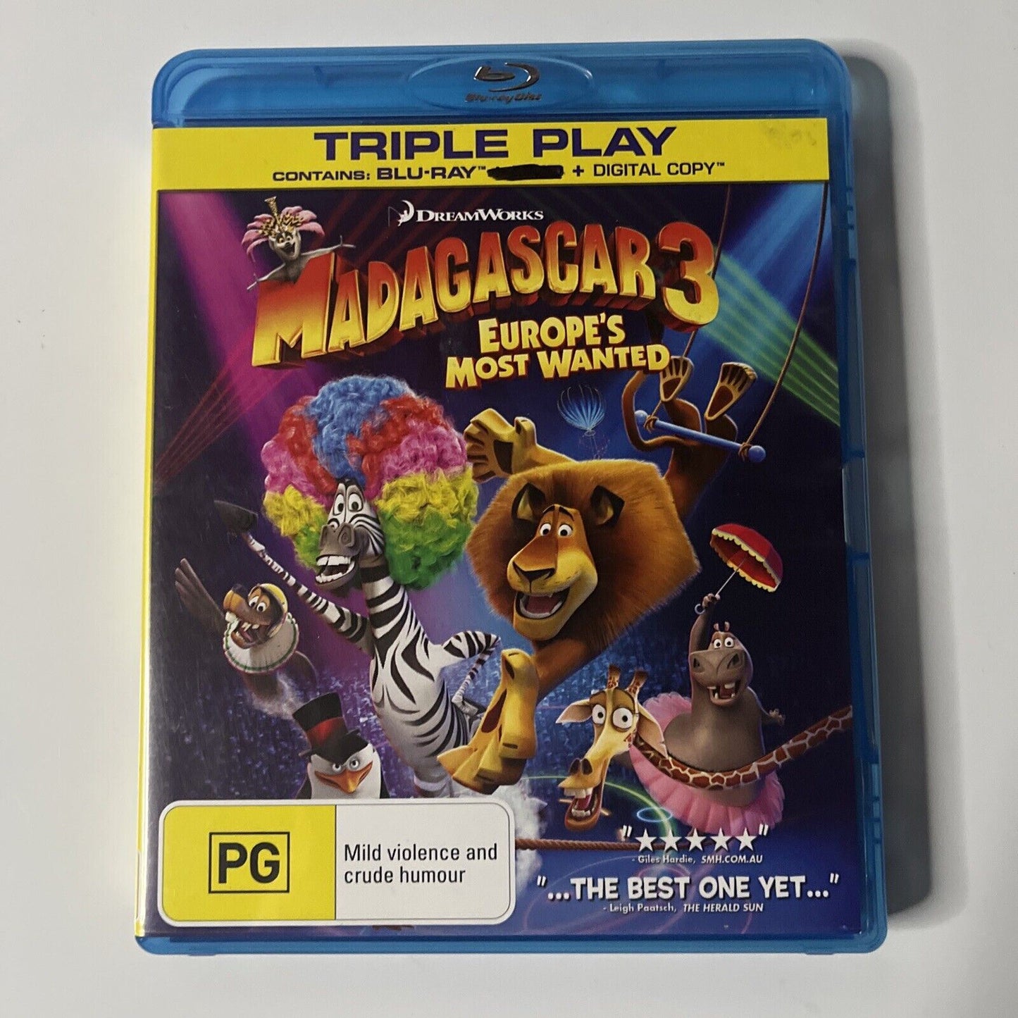 Madagascar 3 - Europe's Most Wanted (Blu-ray, 2012) Region B