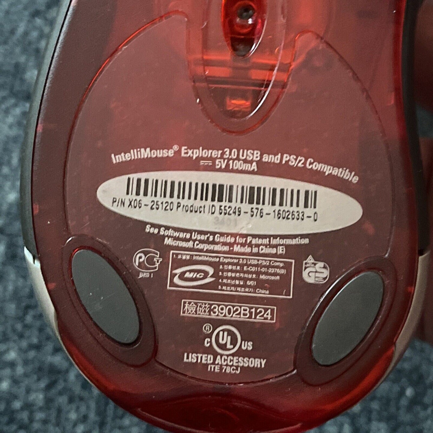 Microsoft IntelliMouse Explorer 3.0 USB & PS/2 Compatible