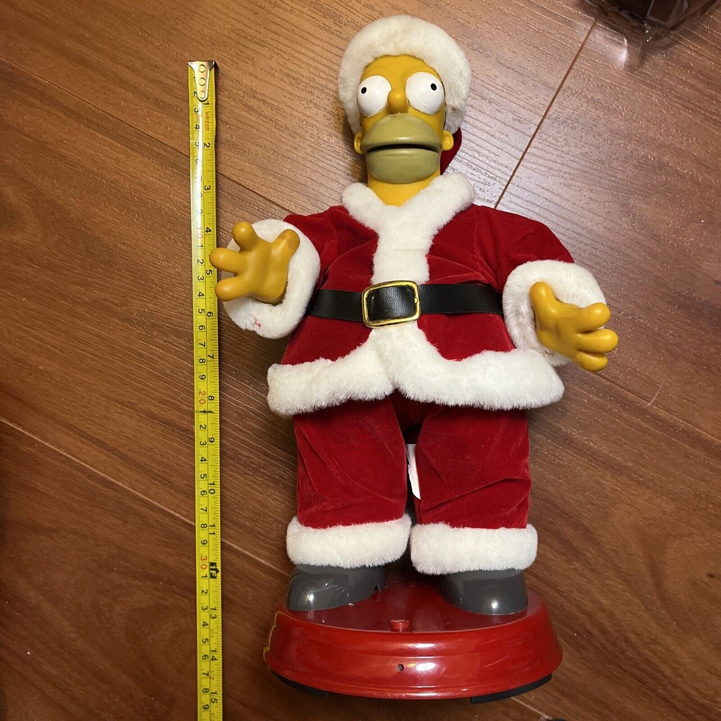 Homer Simpson Father Christmas 13" Dancing & Singing Figure 2002 Gemmy