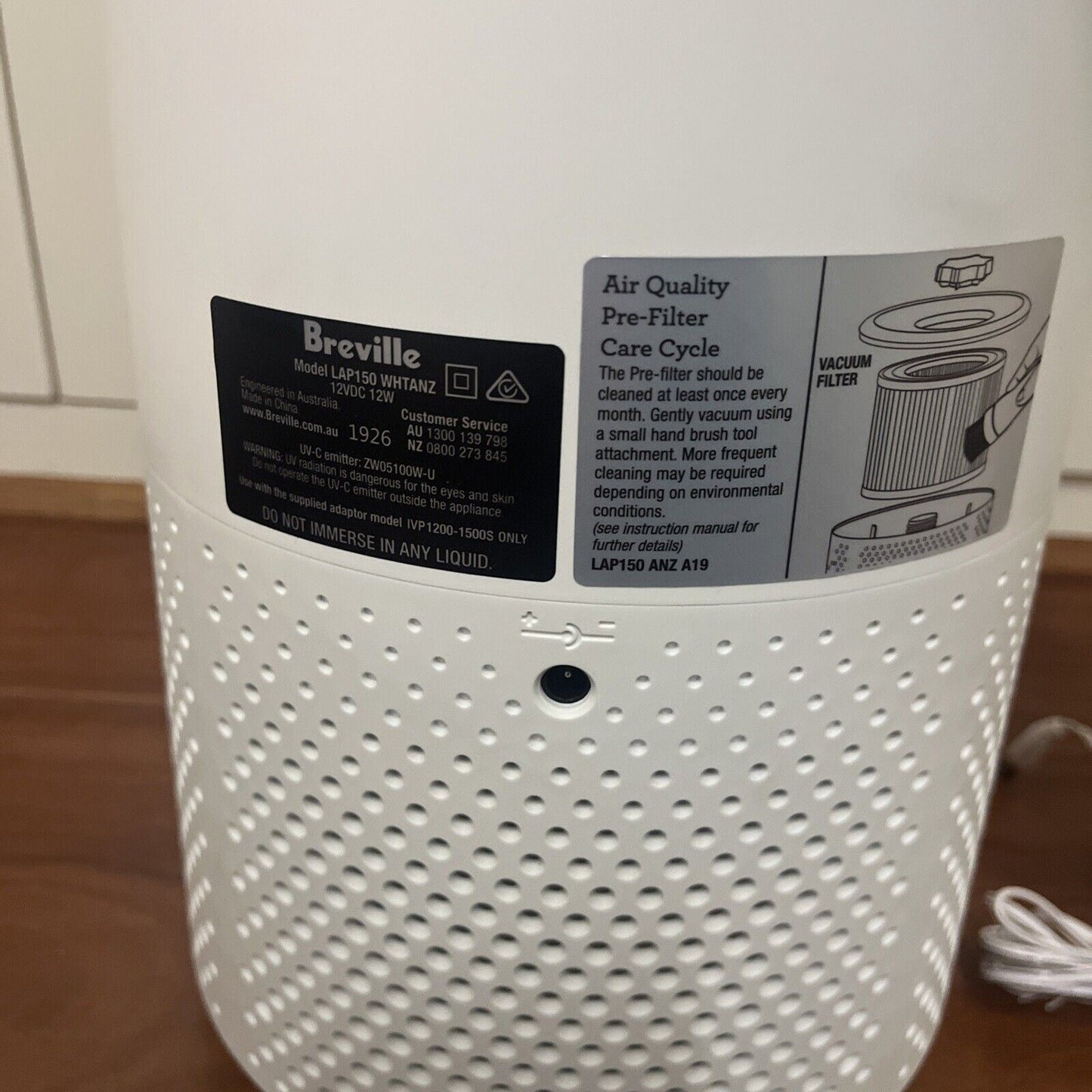 Breville LAP150WHT The Easy Air Purifier