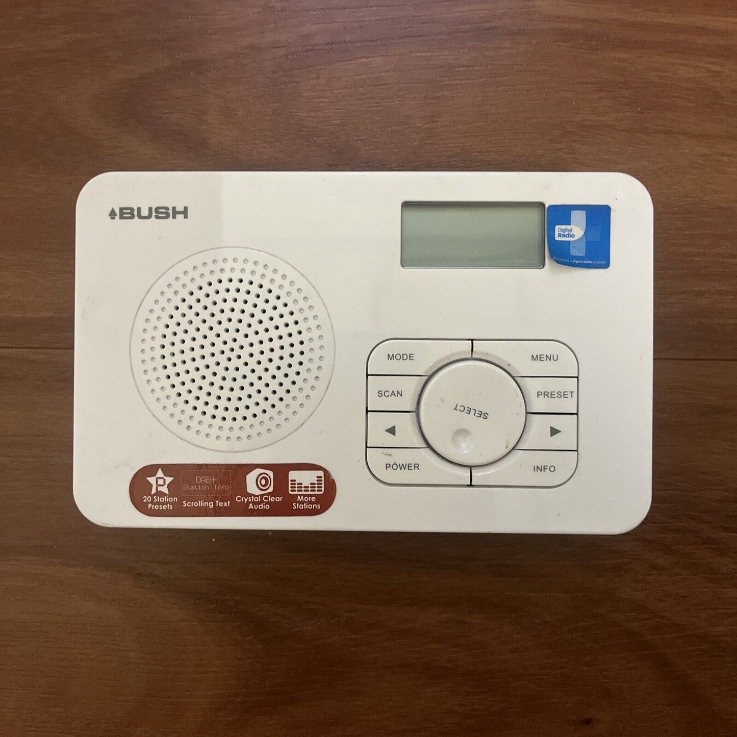 Bush Portable DAB+ Digital FM Radio BR05DABWHT