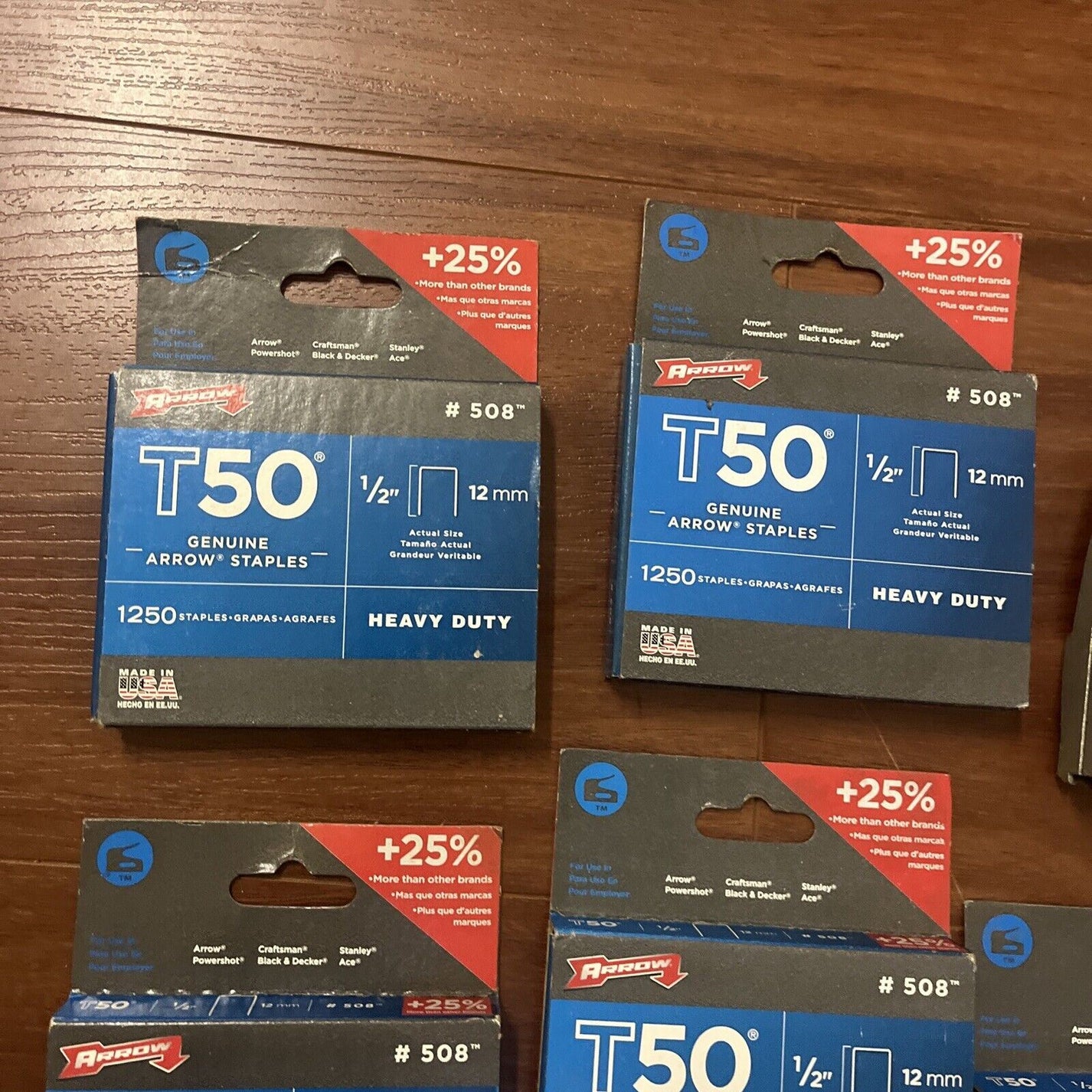 Black & Decker PowerShot Staple Gun with 6x Set of T50 Arrow Heavy Dut