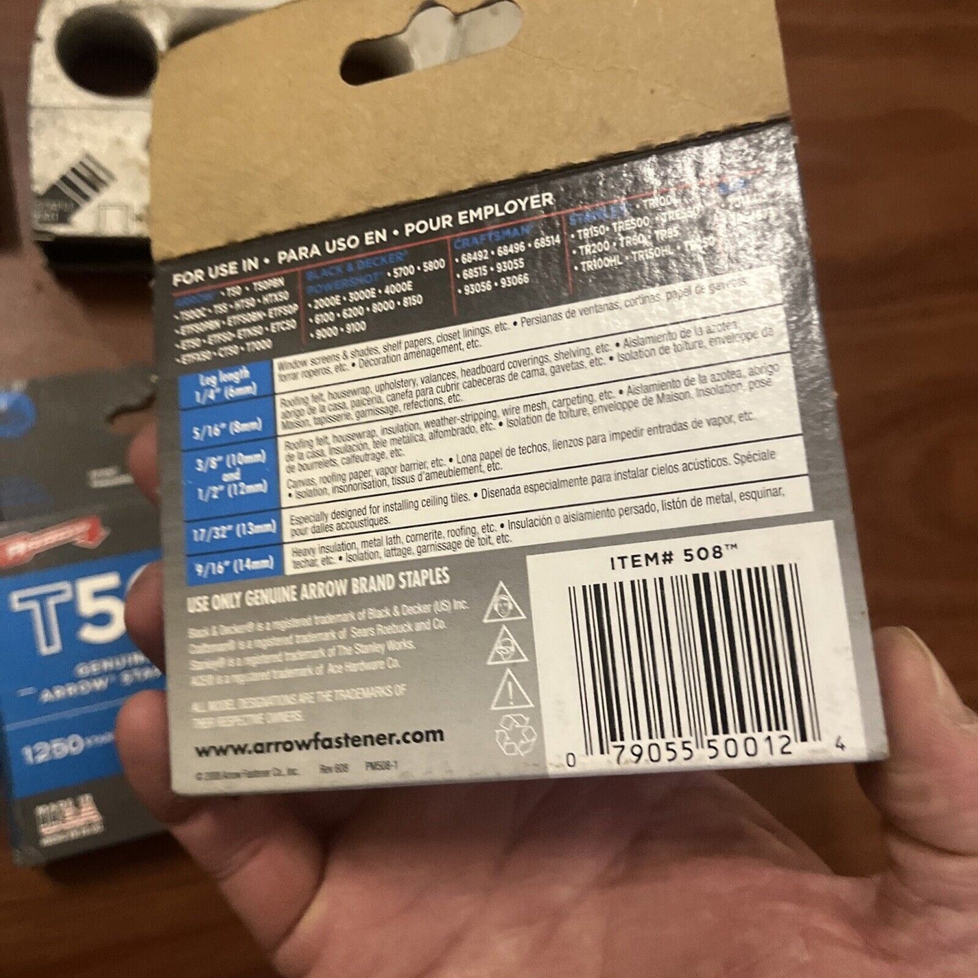Black & Decker PowerShot Staple Gun with 6x Set of T50 Arrow Heavy Dut