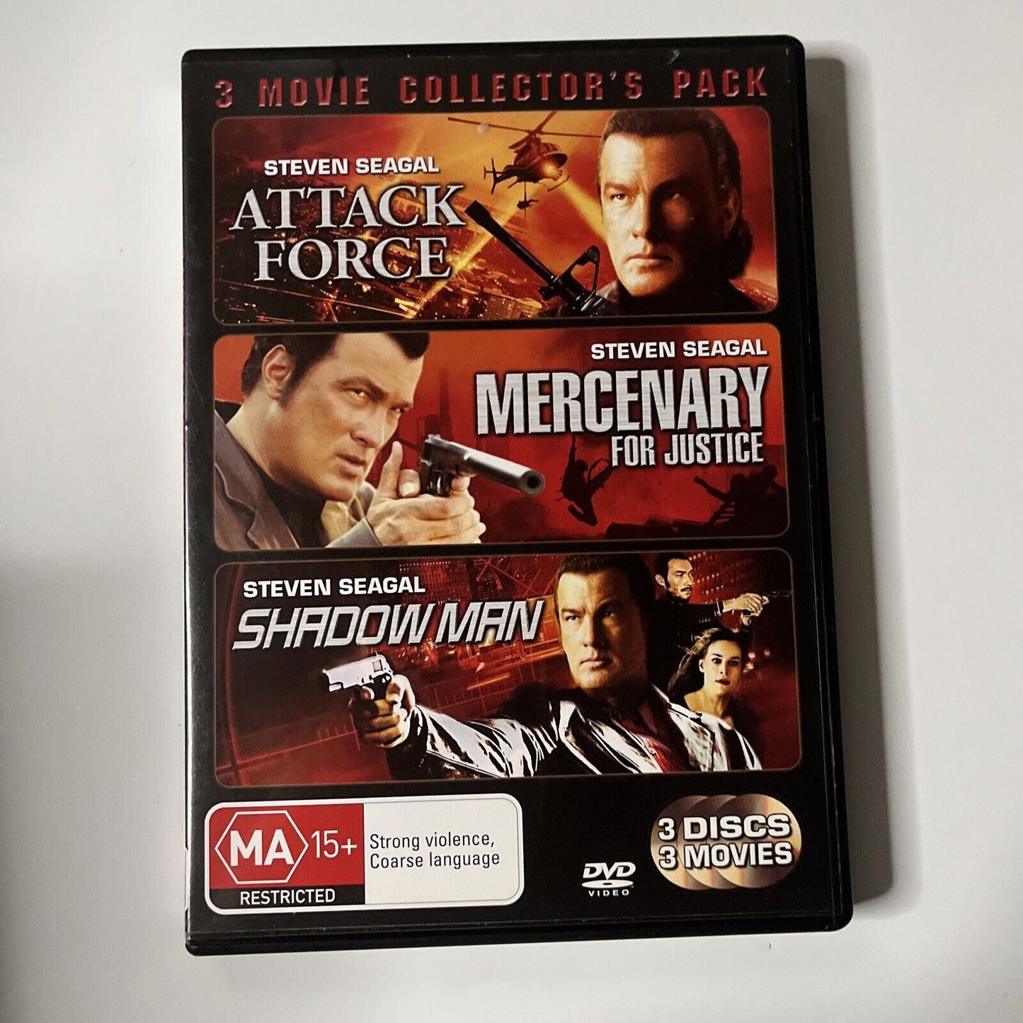 Attack Force / Mercenary For Justice / Shadow Man DVD (Region 4) Steven Seagal