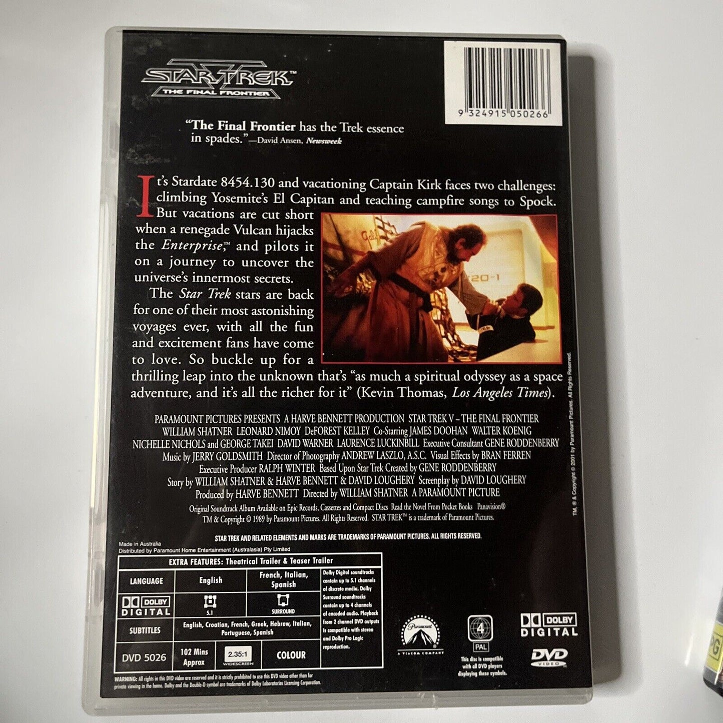 Star Trek: The Search For Spock / Star Trek The Final Frontier (DVD) Region 4