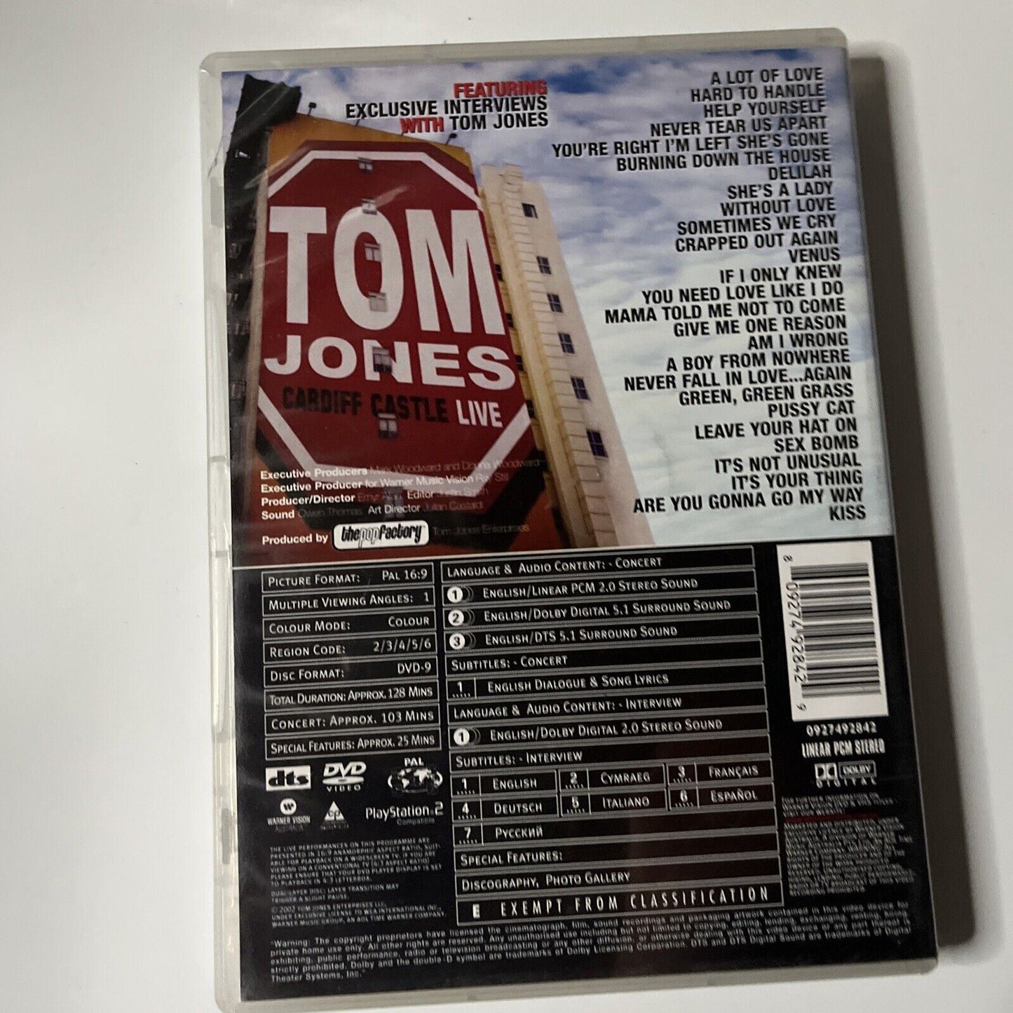 Tom Jones - Live at Cardiff Castle (DVD, 2005) Region 4&2