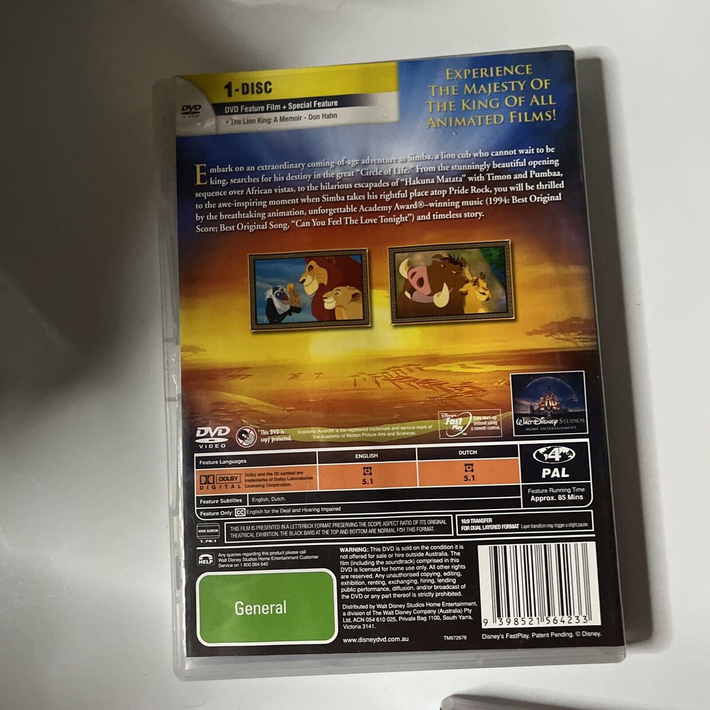 The Lion King / The Lion King 2 Hakuna Matata / The Lion King 3 DVD Re ...