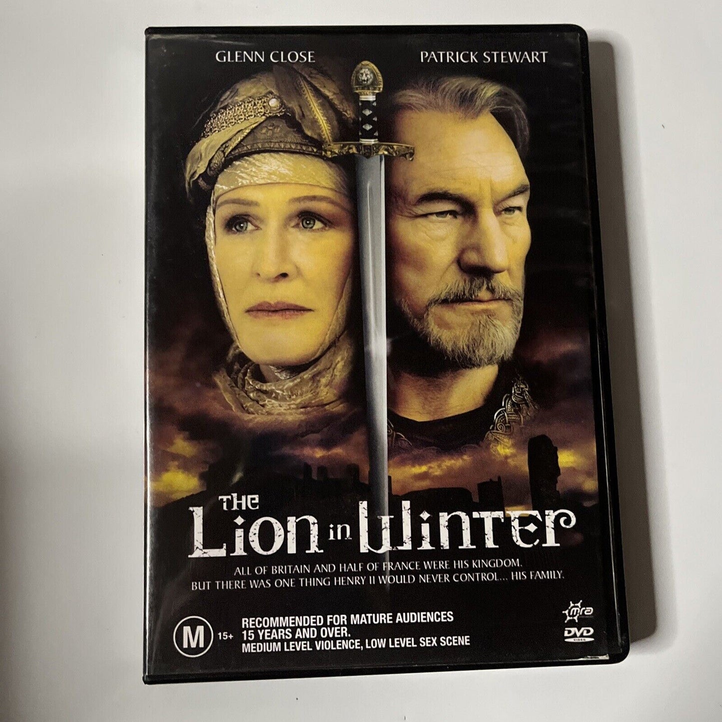 The Lion In Winter (DVD, 2003) Glenn Close, Patrick Stewart, Region 4