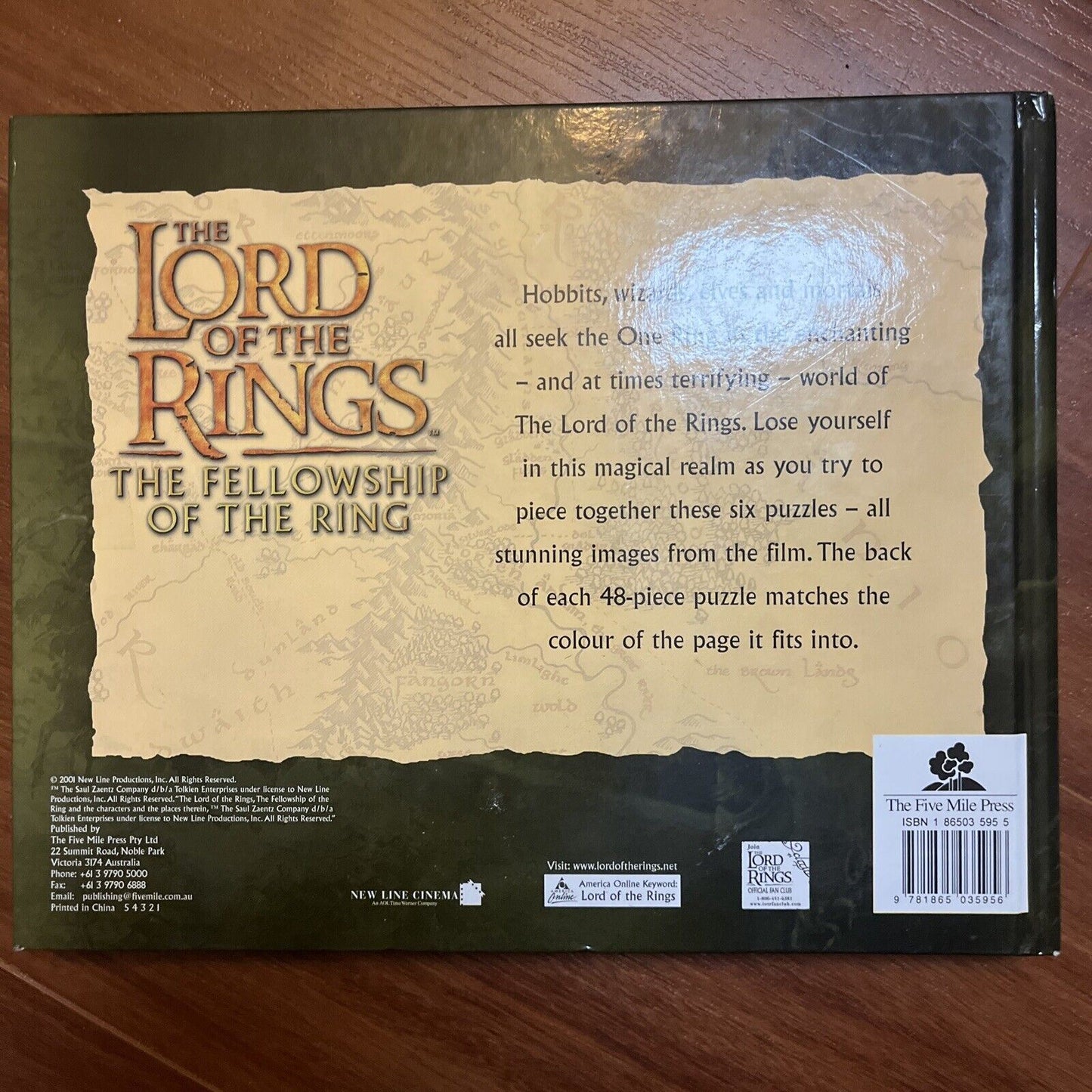 The Lord of the Rings Jigsaw Book: The Fellowship of the Ring 6 Jigsaws 2001