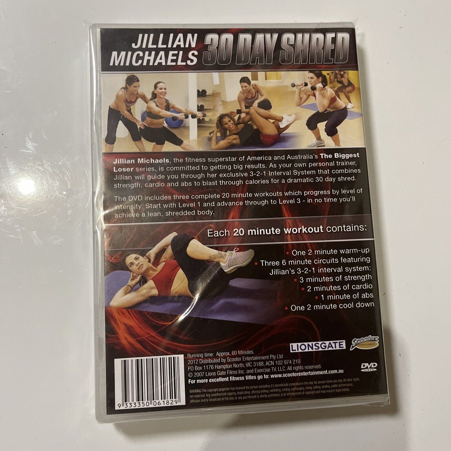 Jillian Michaels 30 Day Shred (DVD, 2012) NEW Region 4