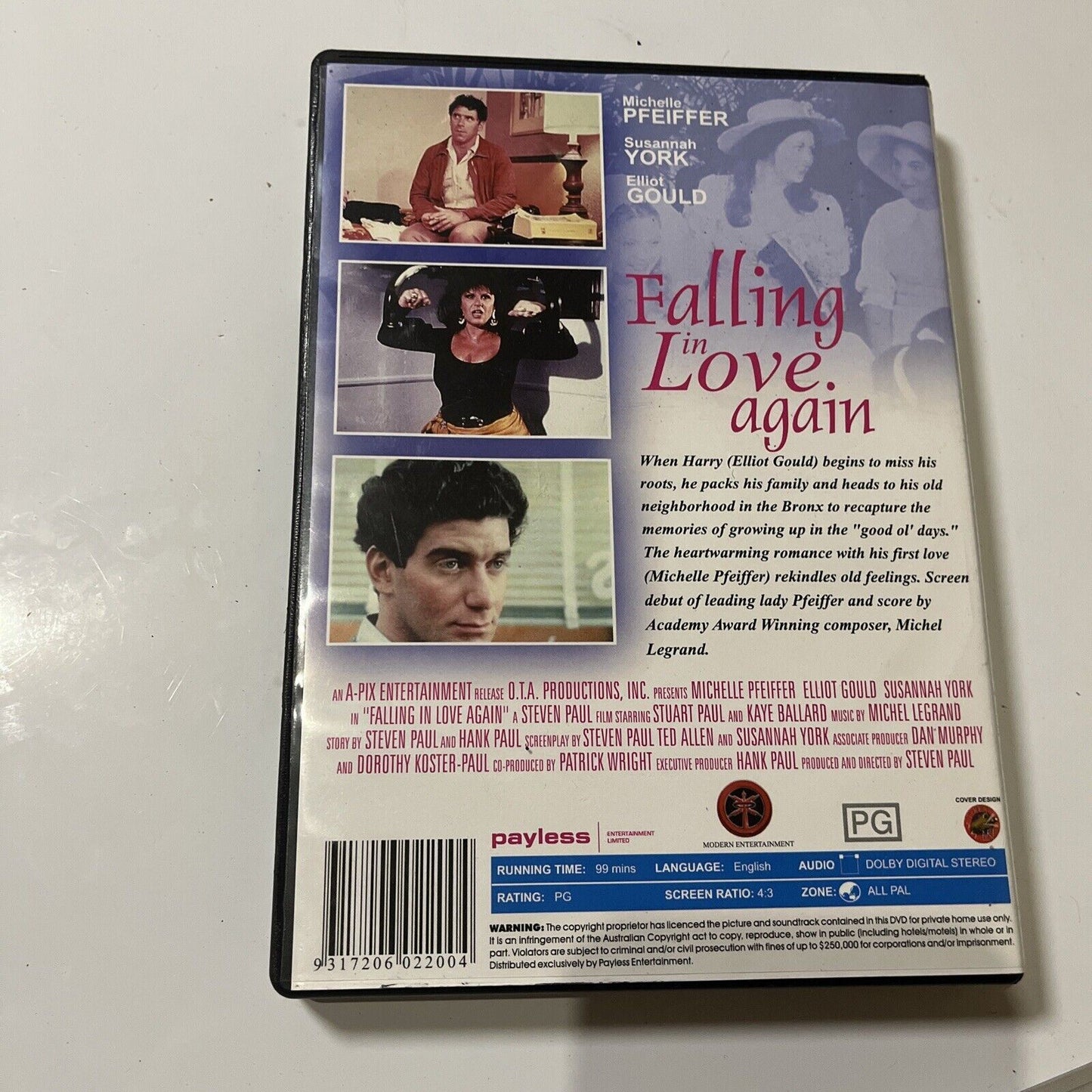 Falling In Love Again (DVD, 1980) Michelle Pfeiffer NEW All  Regions