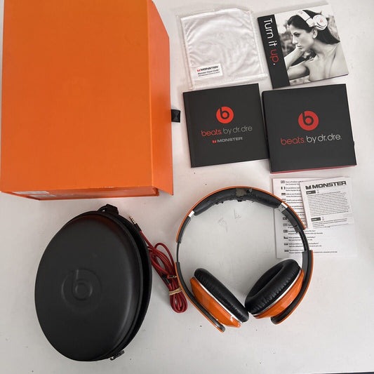 Beats by Dr. Dre Studio Headphones Monster Orange with Case