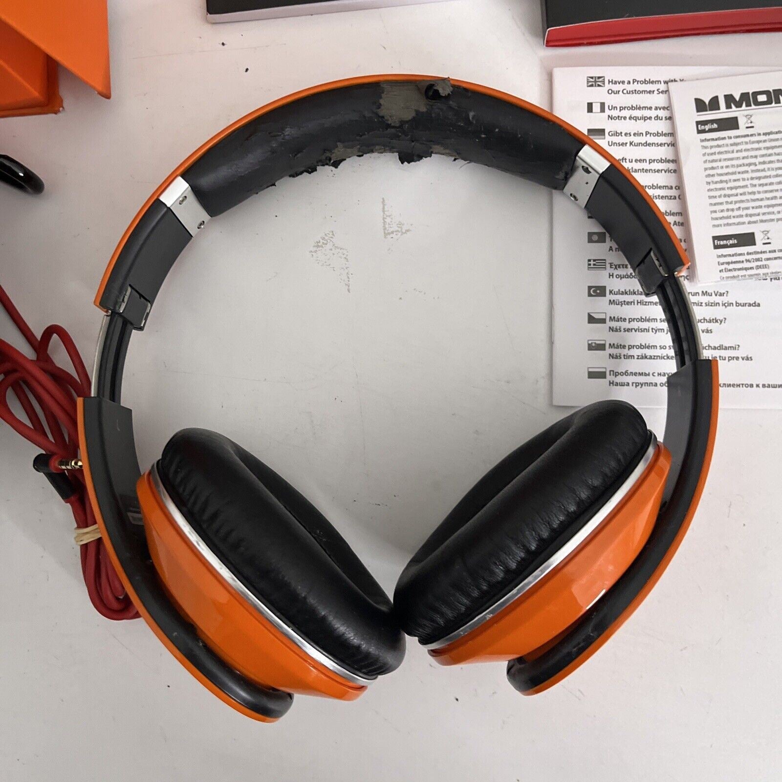 Beats by Dr. Dre Studio Headphones Monster Orange with Case