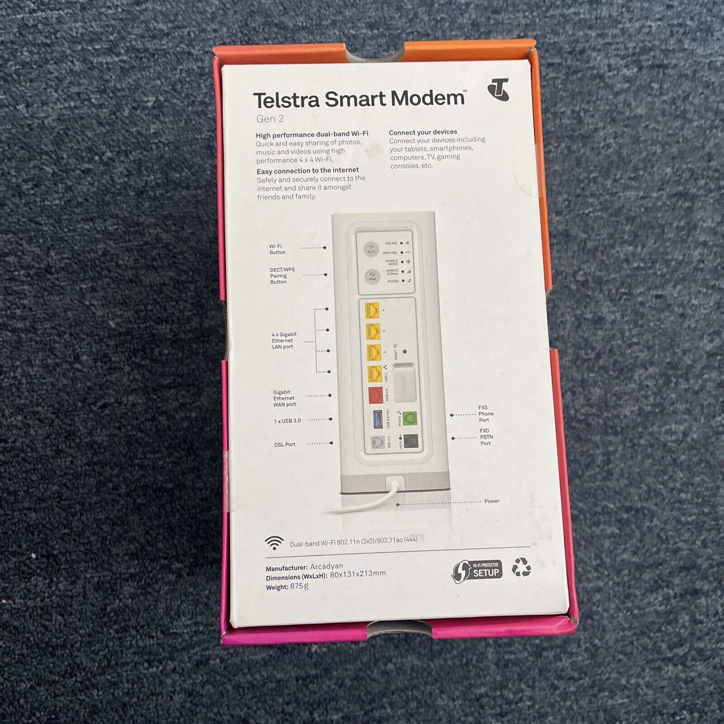 Telstra LH1000 600 Mbps 4-Port Wi-Fi Hotspot Modem