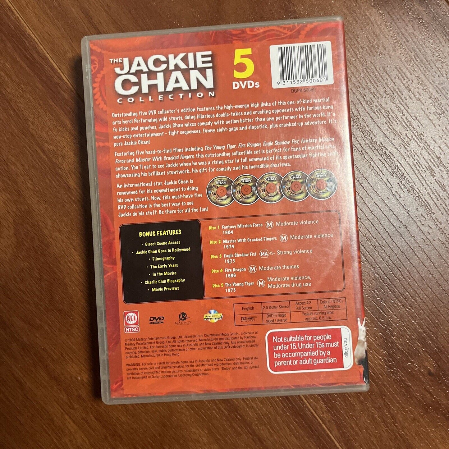 The Jackie Chan Collection 5 Movies (DVD, 5-Disc) All Regions