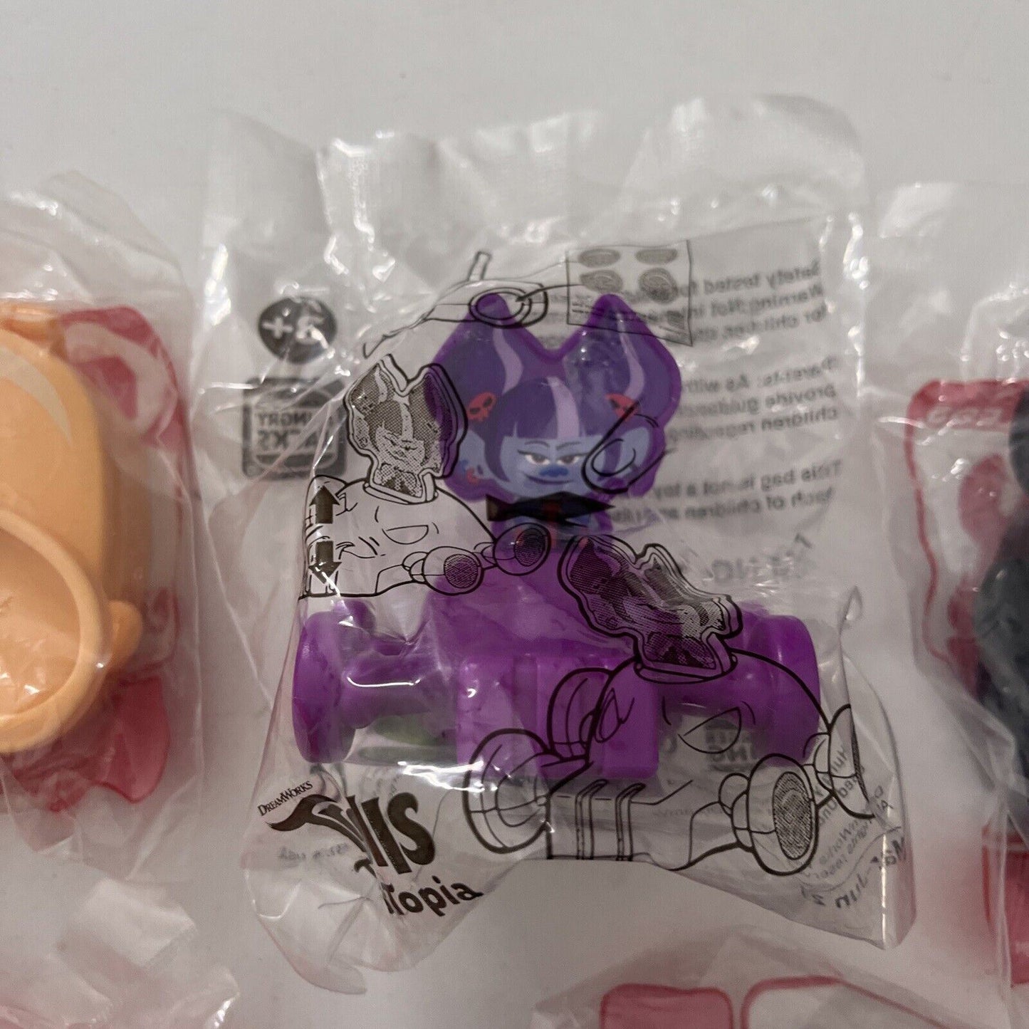 5x DreamWorks McDonald's Hungry Jack's Toy: Trolls, Toothless Poppy, Boss Baby