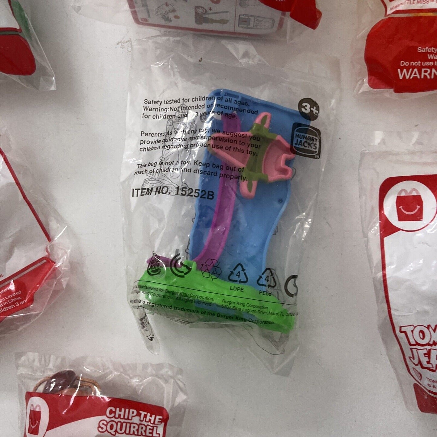 7x McDonald's Hungry Jack's Promotional Toy: Minions, Tom & Jerry, Mr Happy Cup