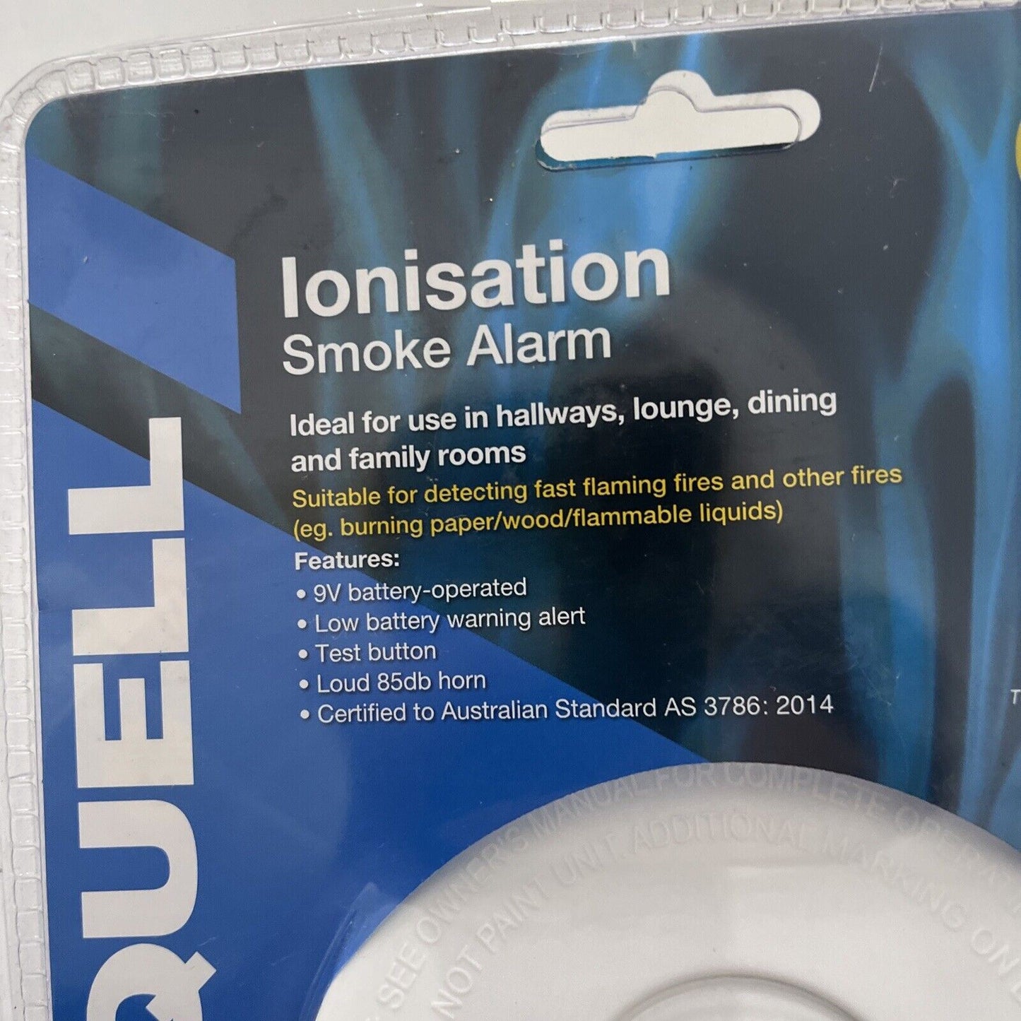 Quell Ionisation Smoke Alarm with Battery in New Condition Q945