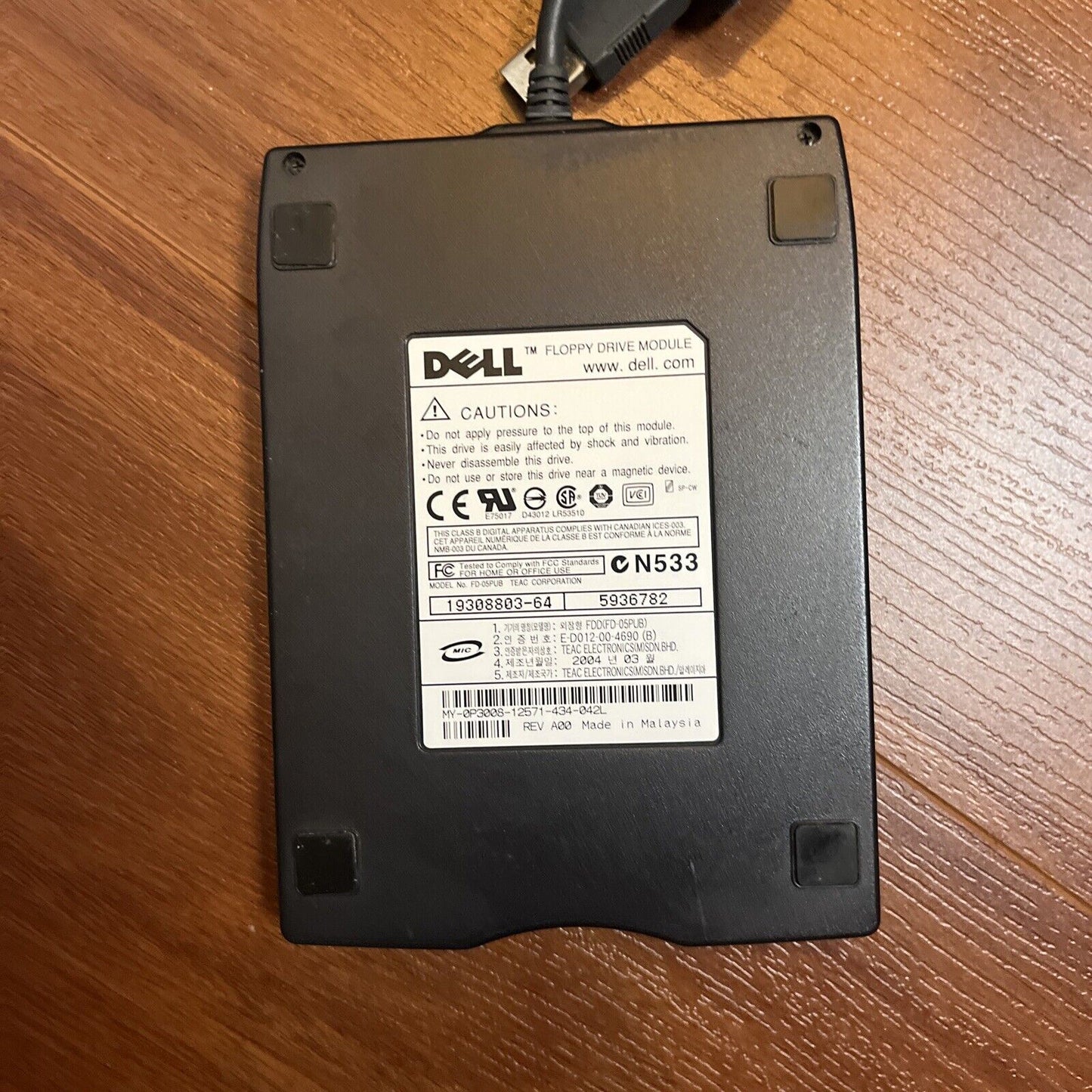 Dell 3.5" 1.44mb Floppy Disk Drive USB FD-05PUB