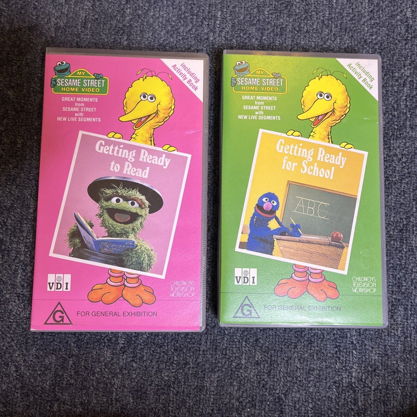 Sesame Street - Getting Ready to Read, Getting Ready For School (VHS, 1991) PAL