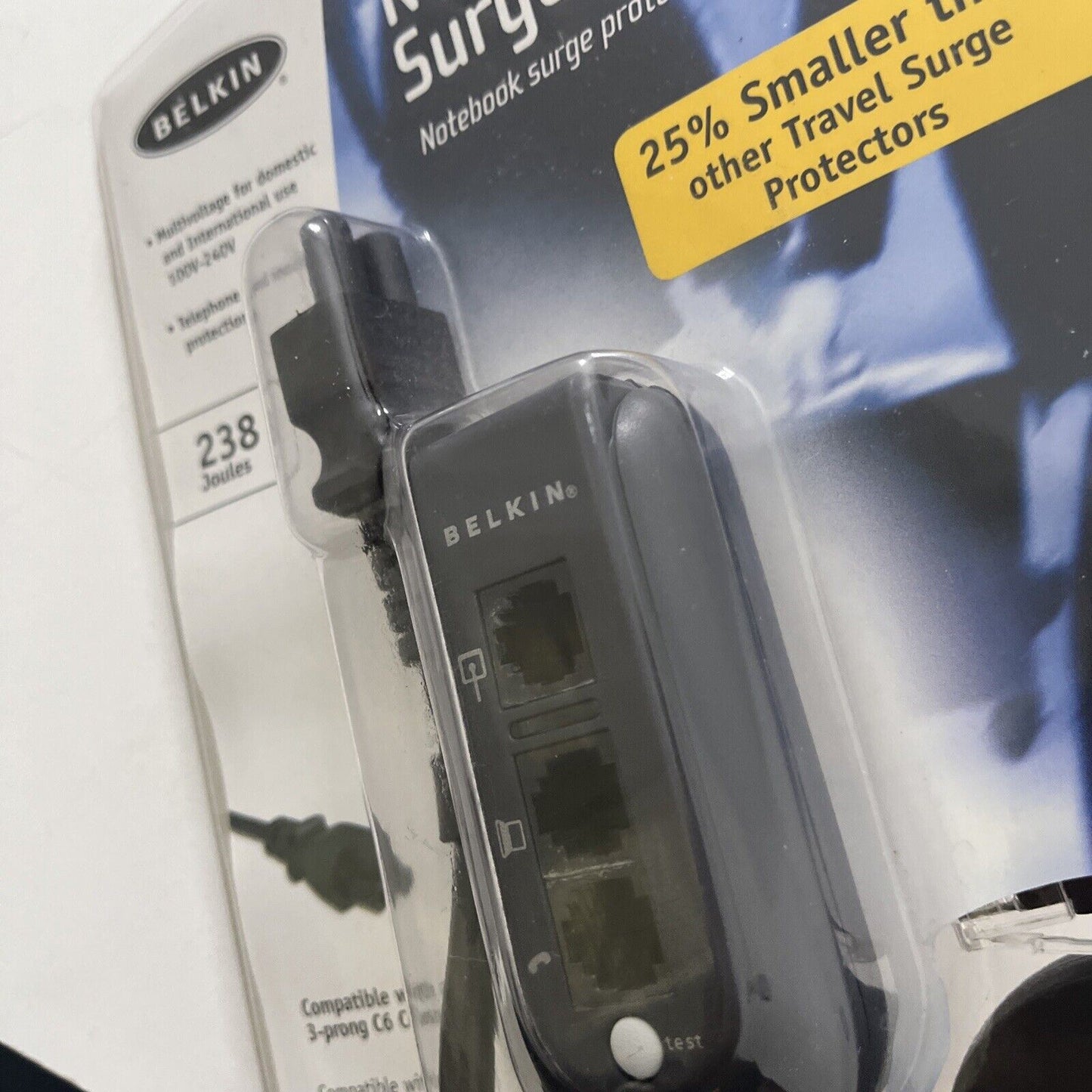 Belkin Notebook Surge Protection Includes 2m Retractable Phone Cable *New*