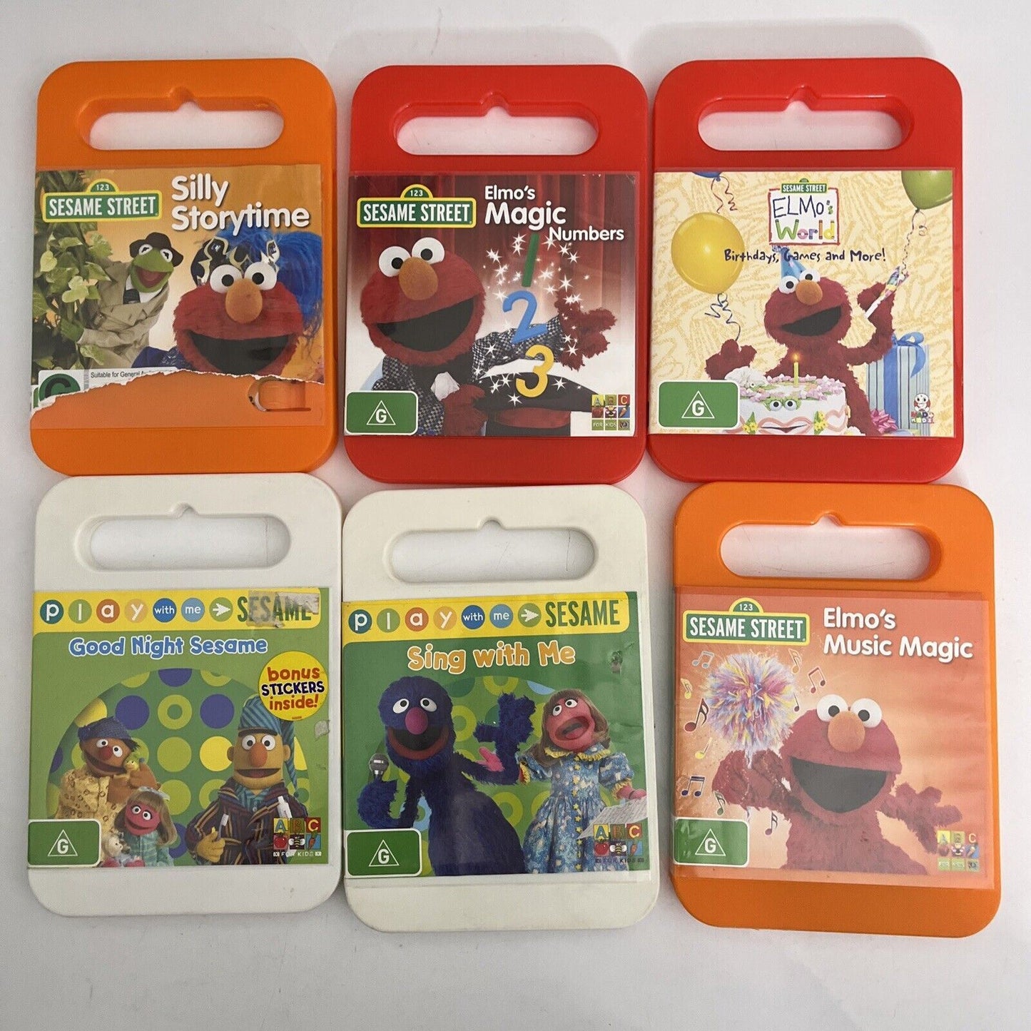 6x Sesame Street Elmo DVDs Lot Region4