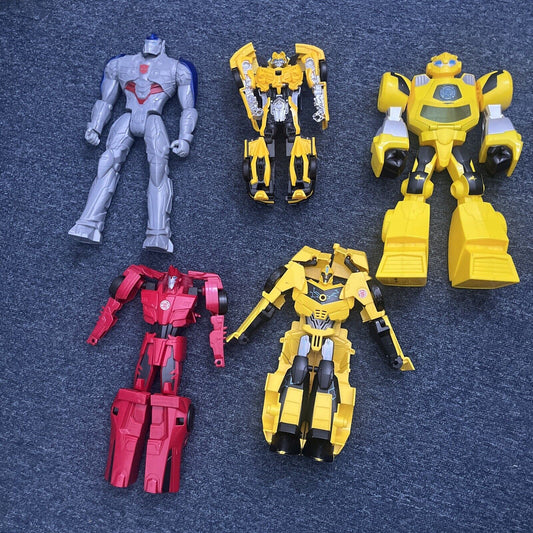 5x Transformers: 3x Bumblebee, Sideswipe, Optimus Prime Hasbro