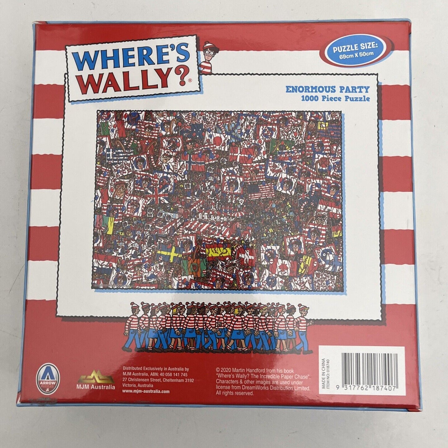 *New Sealed* Where's Wally Enormous Party Jigsaw Puzzle 1000pcs Martin Handford