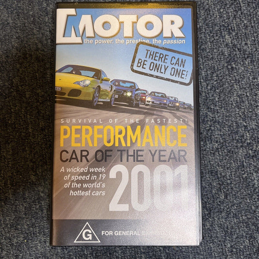 Motor: Performance Car of the Year 2001 VHS PAL