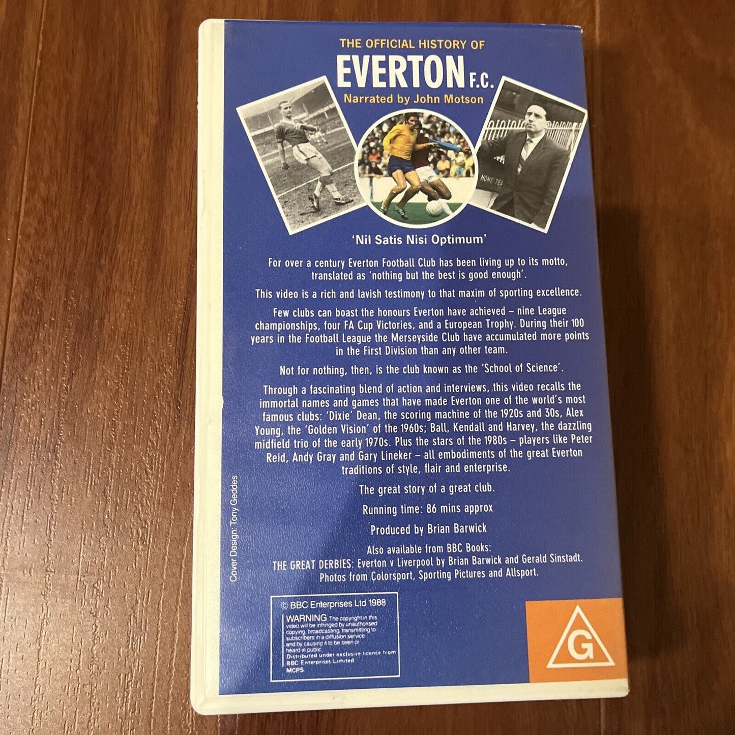 The Official History of Everton F.C. (VHS, 1988) BBC PAL